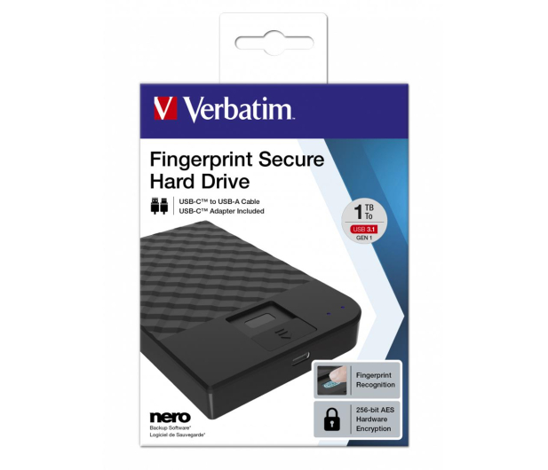 VERBATIM Fingerprint Secure 1TB 2,5'' 53650 - 1178192 - zdjęcie 5